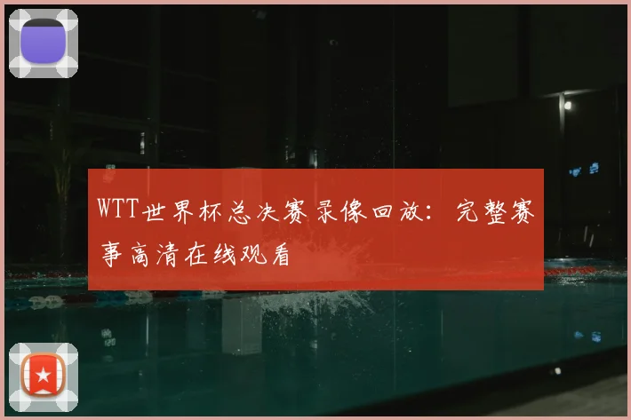 WTT世界杯总决赛录像回放:完整赛事高清在线观看